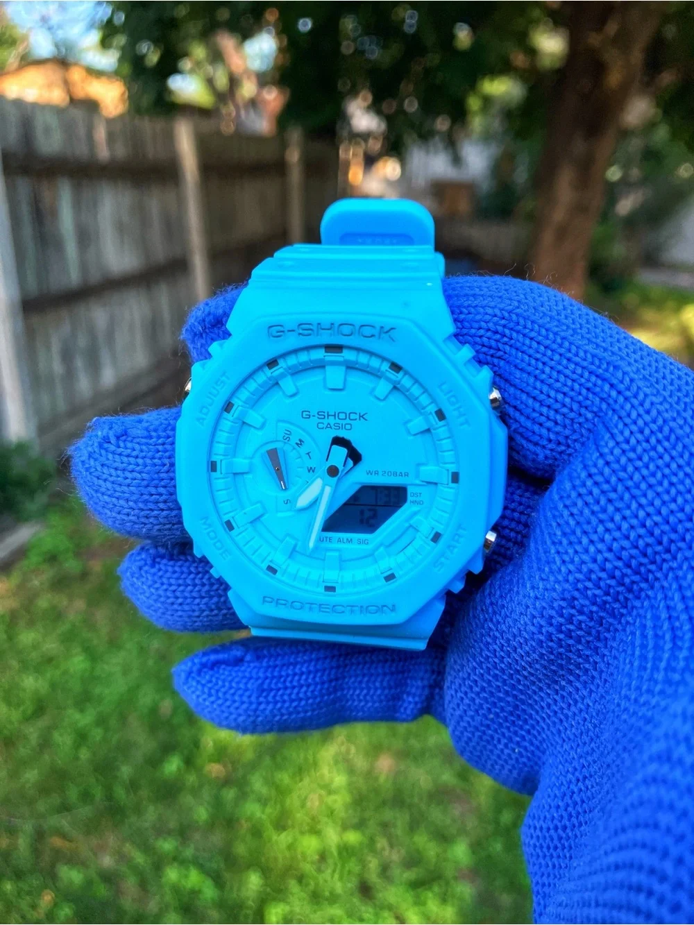 Custom G Shock baby blue colorway